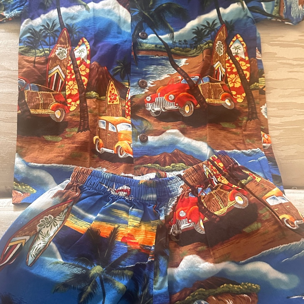 Kids Tropical Surf Hawaiian outfit Set
